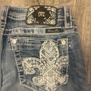 Miss Me Blue Embellished Boot Cut Jeans